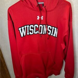 Under Armour Red Wisconsin Pullover Hoodie